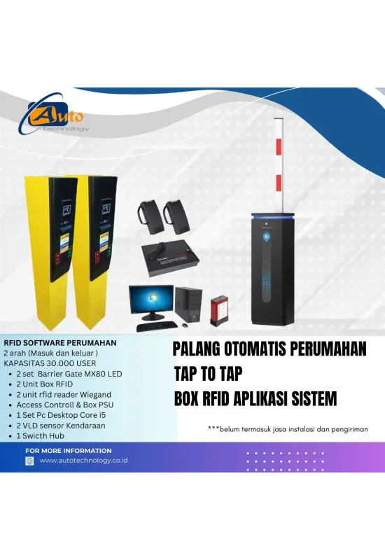 Palang Otomatis Perumahan Box RFID Aplikasi Sistem