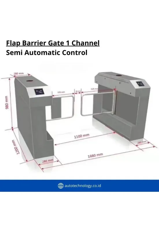 Pintu Gate Antrian Full Metal